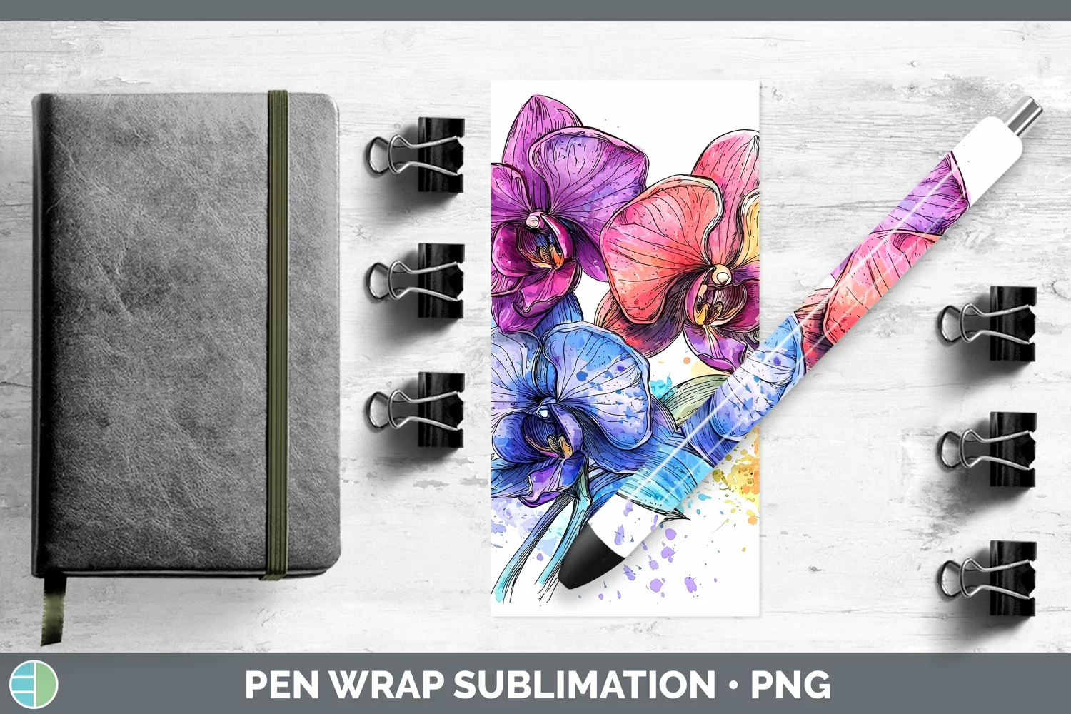 GorgeousWatercolor Pen Wrap design.
