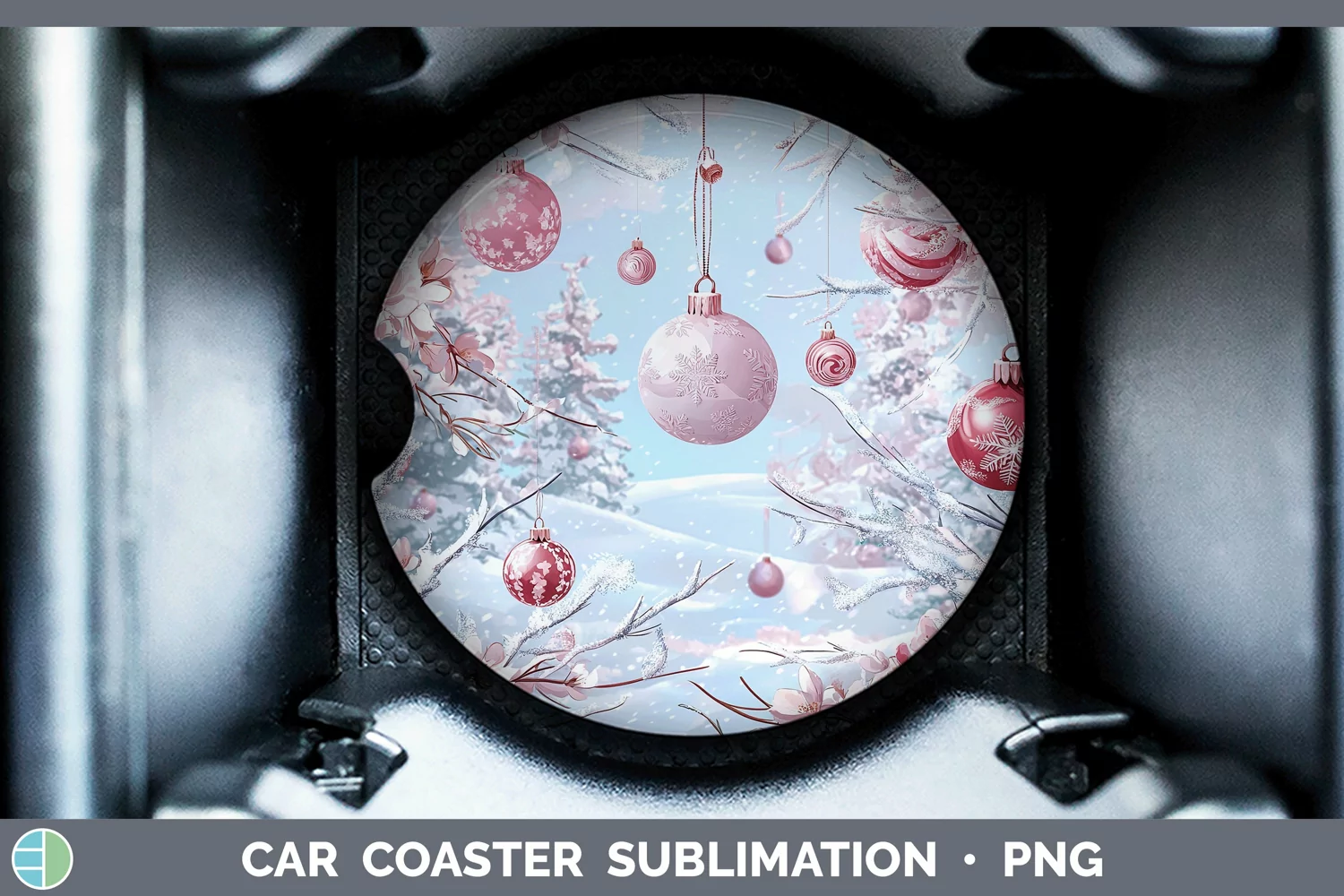 GorgeousWatercolor Car Coaster design.