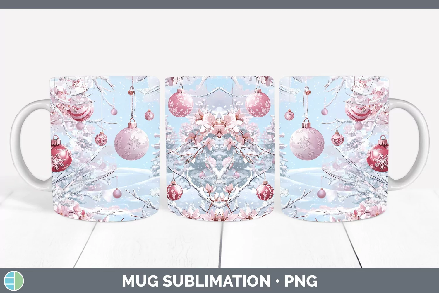 GorgeousWatercolor Mug Wrap design.