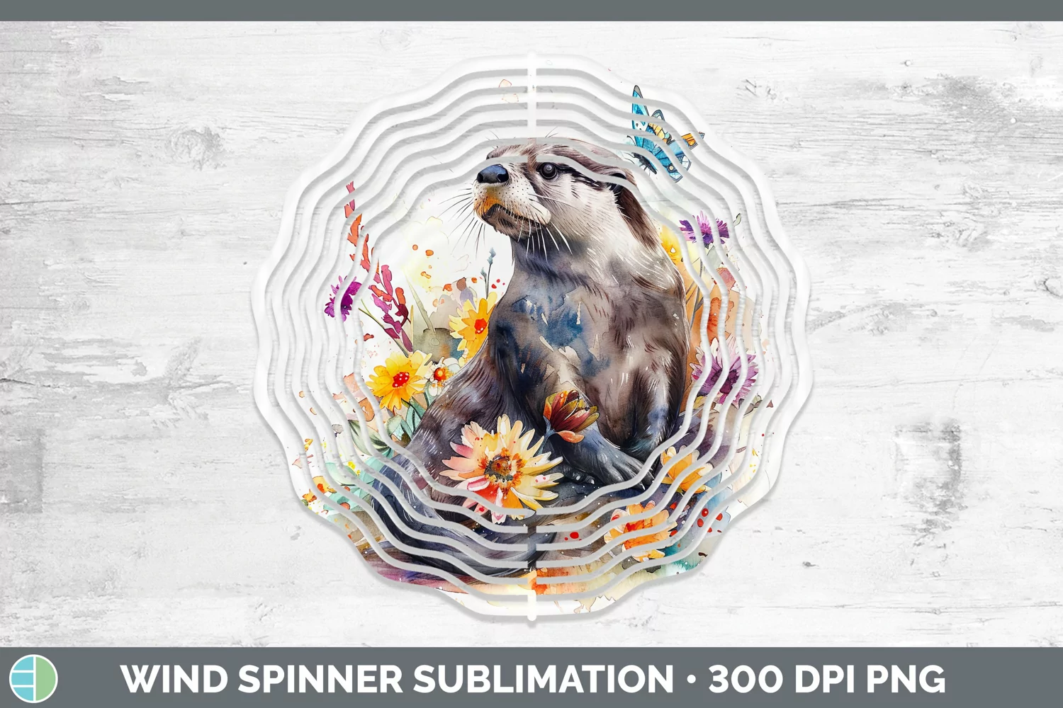 GorgeousWatercolor Wind Spinner design.