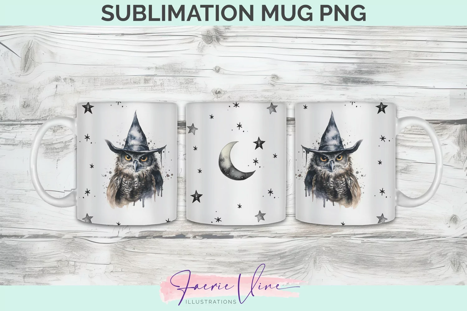 Owl Watercolor Mug Sublimation product image 1