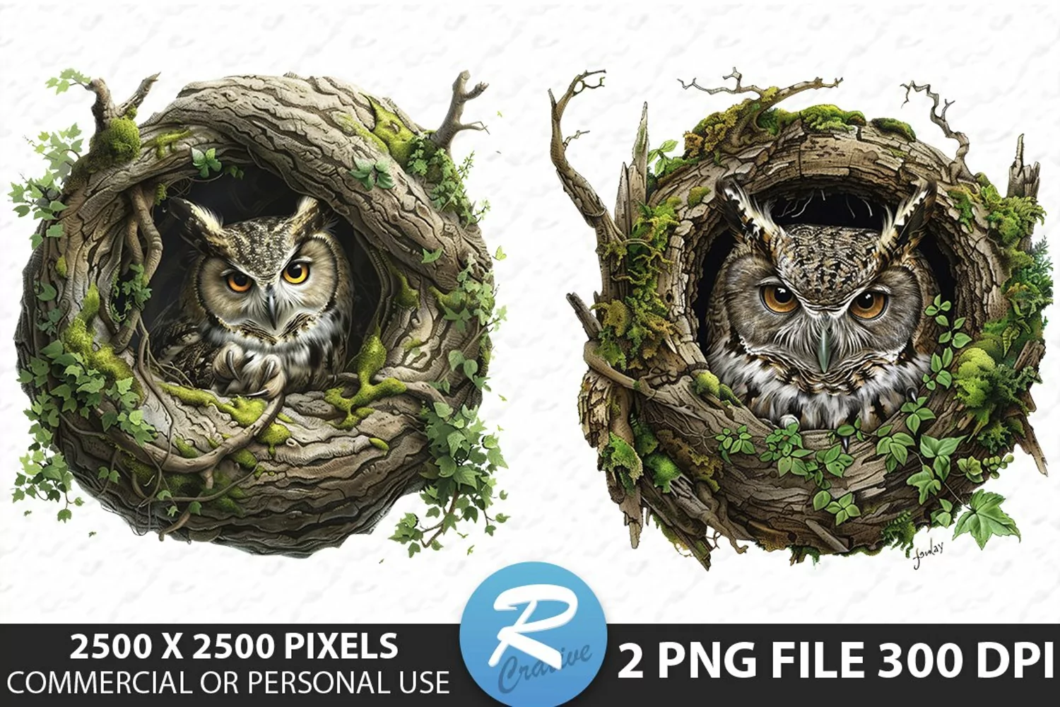 Watercolor Owl Illustration PNG Clipart product image 1