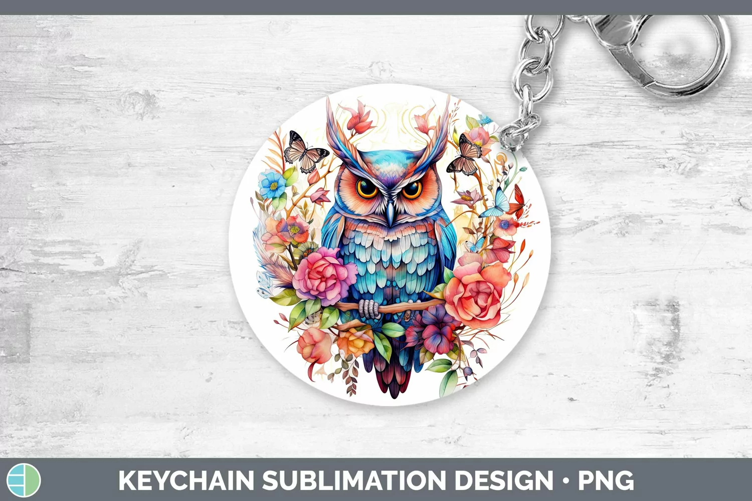 GorgeousWatercolor Keychain design.