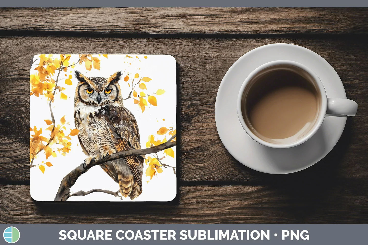 GorgeousWatercolor Square Coaster design.