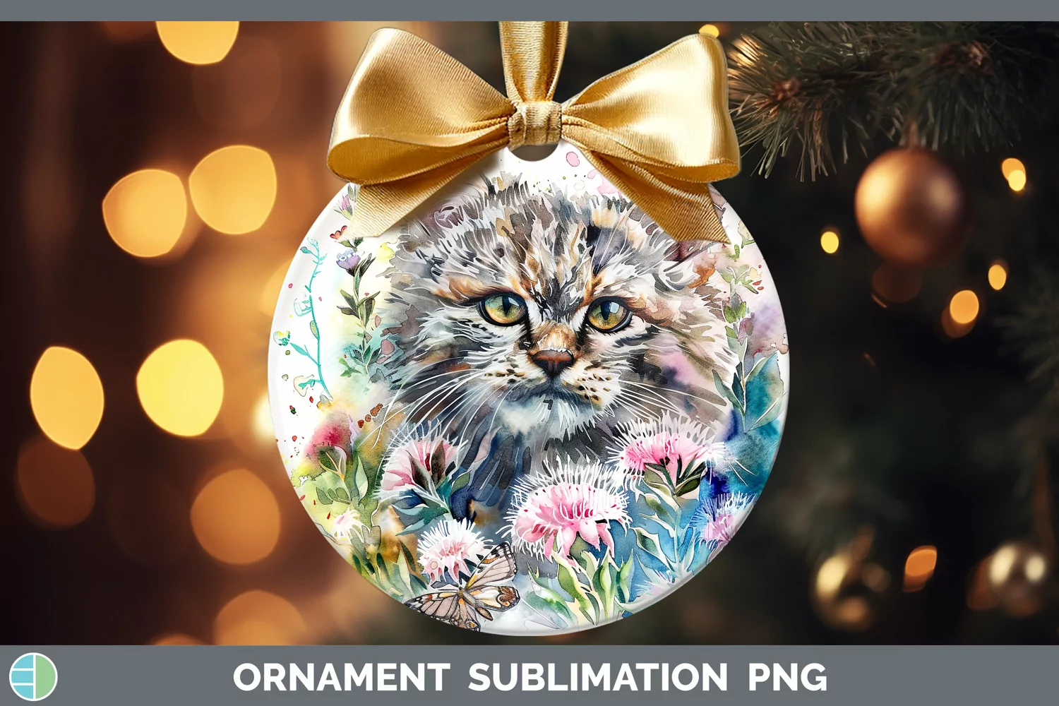 GorgeousWatercolor Ornament design.