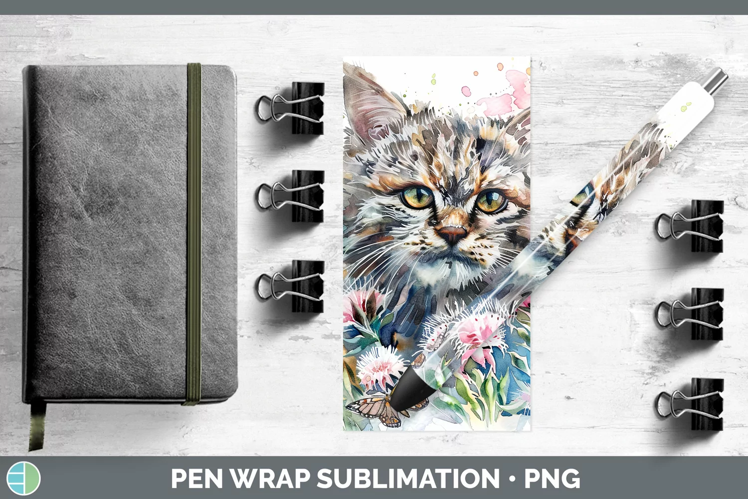 GorgeousWatercolor Pen Wrap design.