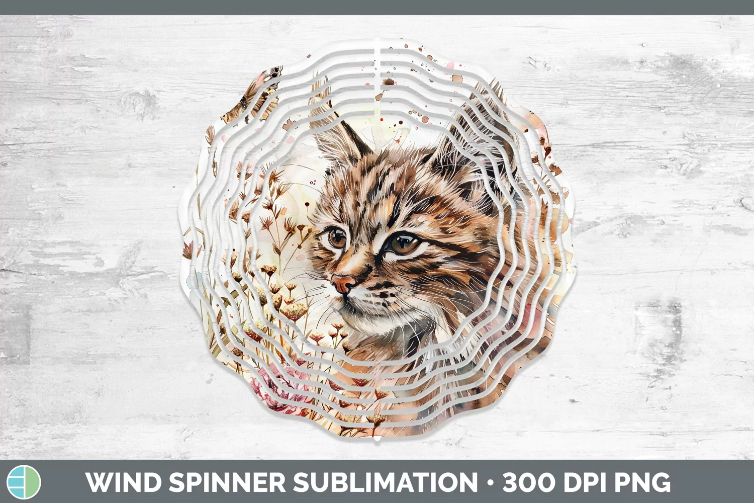 GorgeousWatercolor Wind Spinner design.