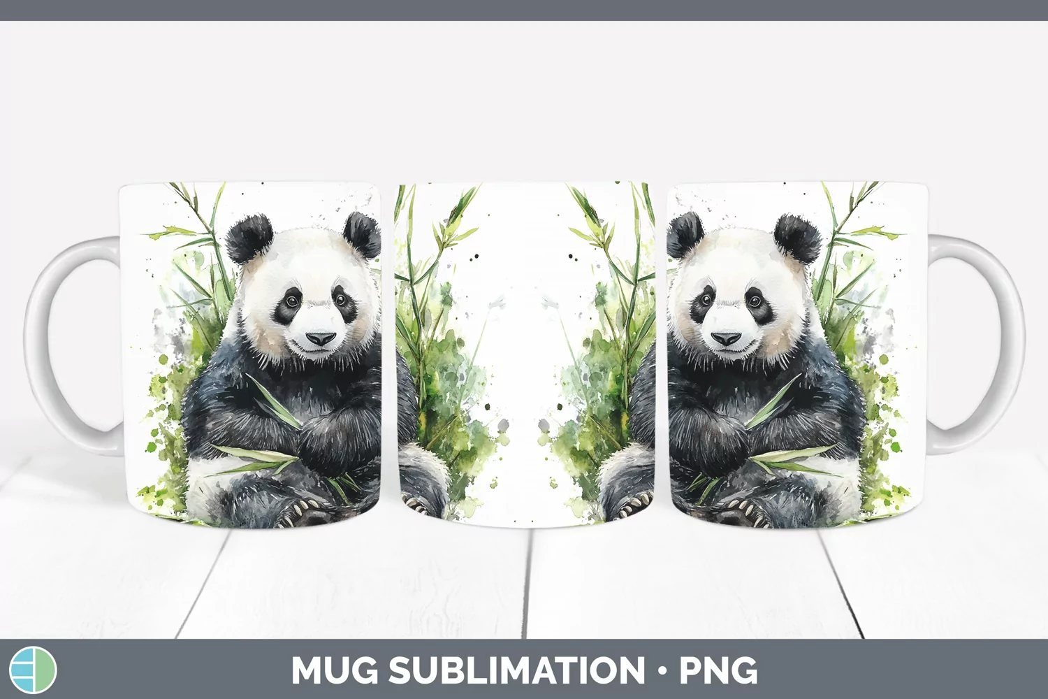 GorgeousWatercolor Mug Wrap design.