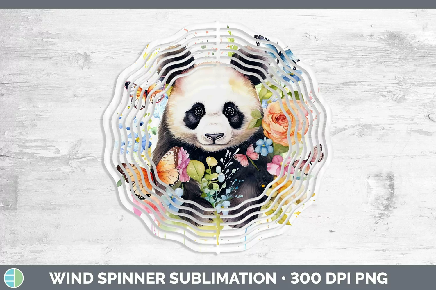 GorgeousWatercolor Wind Spinner design.