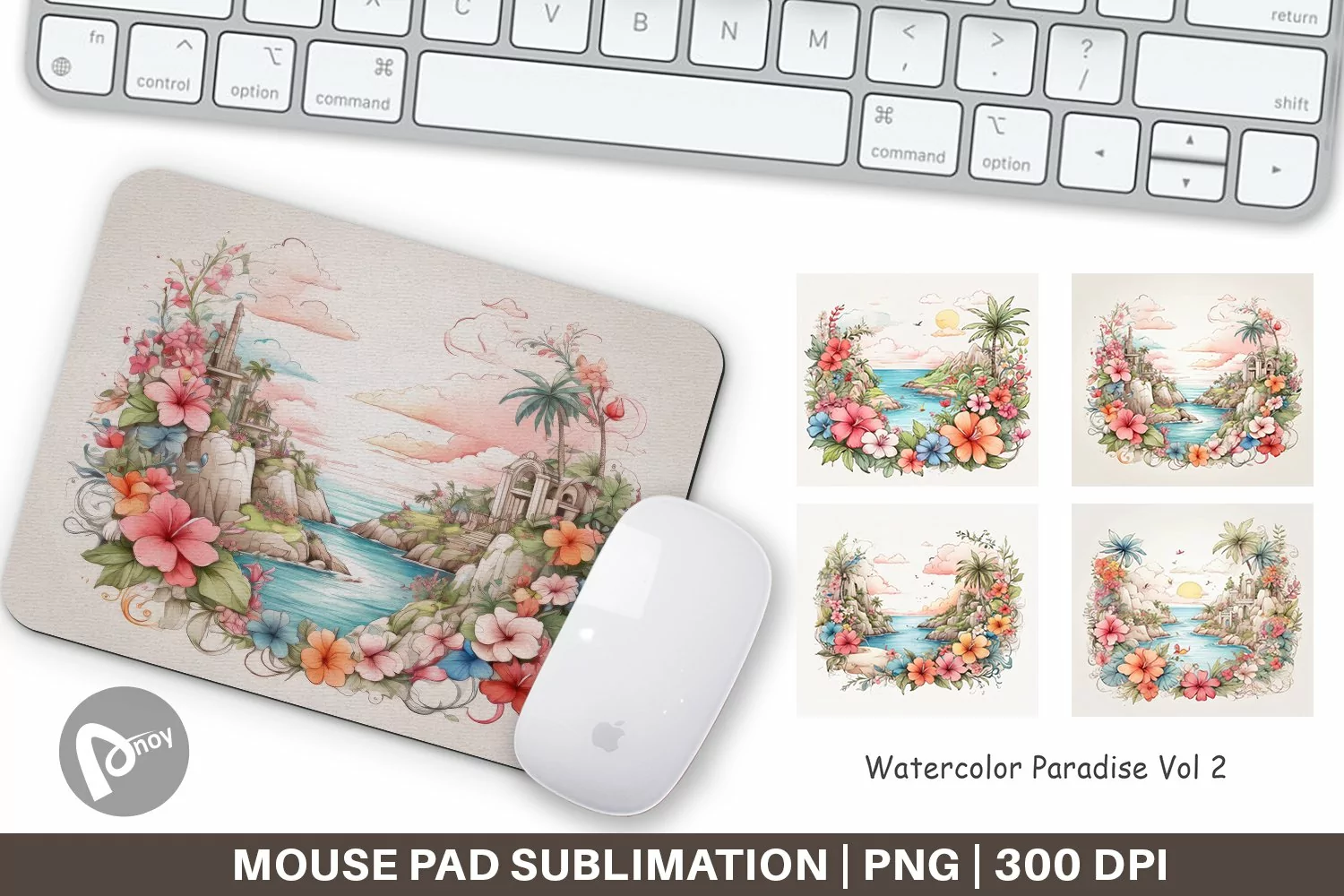 Mouse Pad Watercolor Paradise product image 1