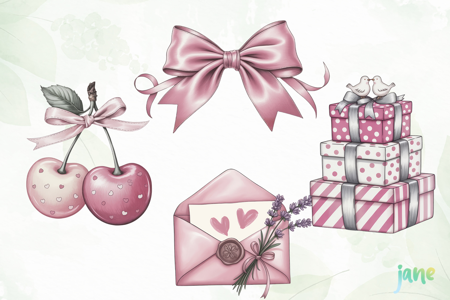 Watercolor Pastel Birthday Clipart product image 1