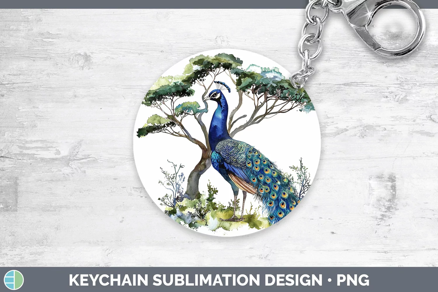 GorgeousWatercolor Keychain design.