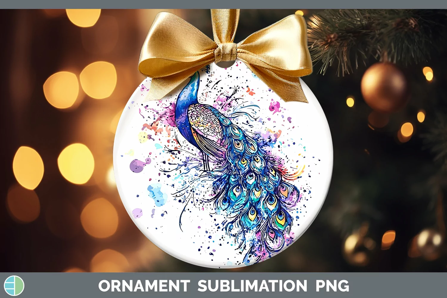 GorgeousWatercolor Ornament design.