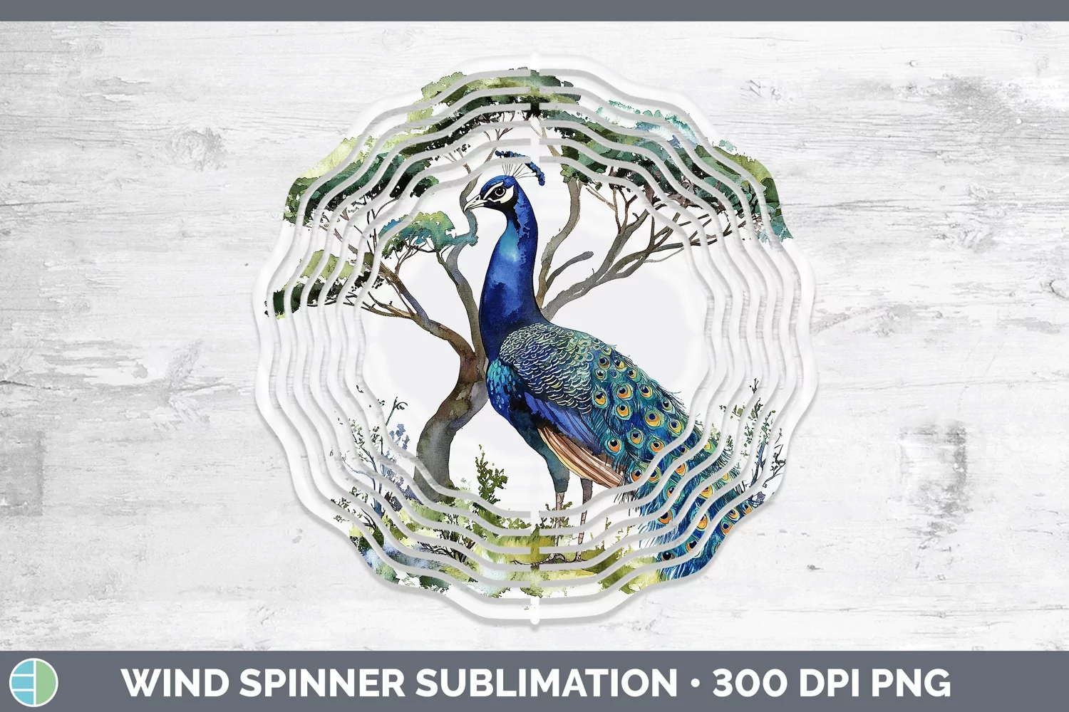 GorgeousWatercolor Wind Spinner design.