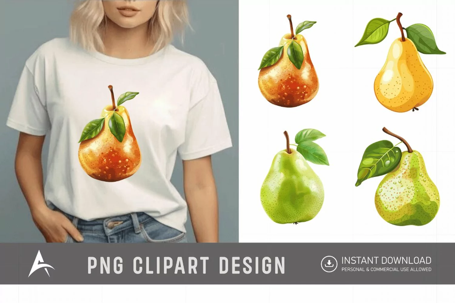 Watercolor Pear Clipart product image 1