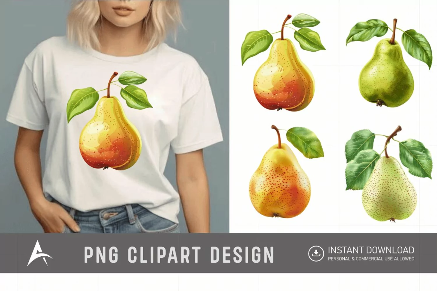 Watercolor Pear Clipart product image 1