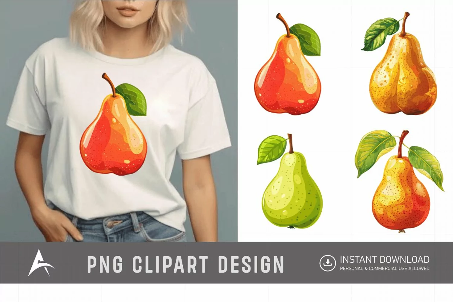Watercolor Pear Clipart product image 1