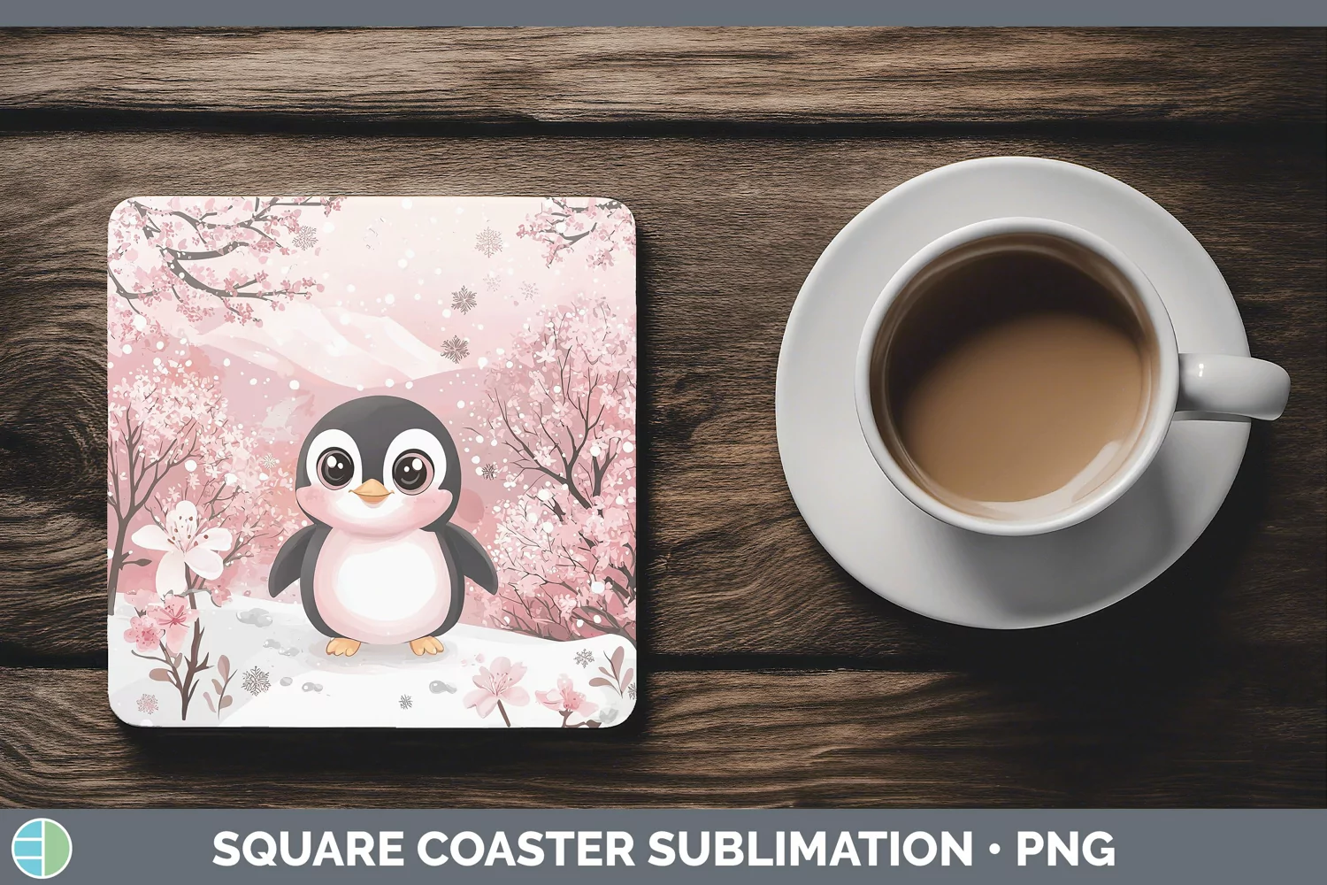 GorgeousWatercolor Square Coaster design.
