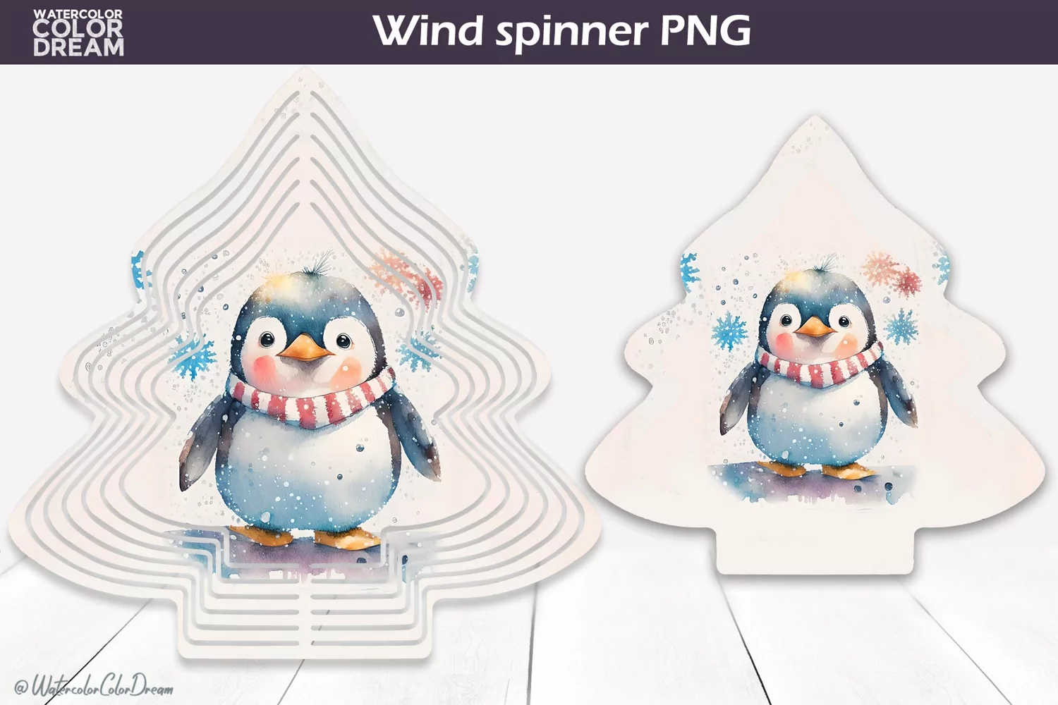 Penguin Christmas Tree Wind Spinner | Penguin Wind Spinner product image 1