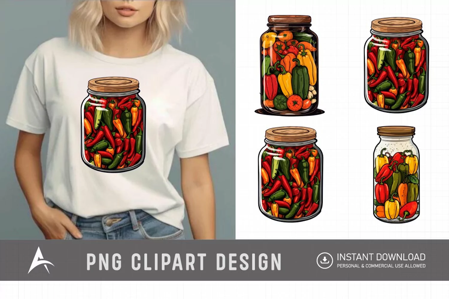 Watercolor Peppers Clipart product image 1