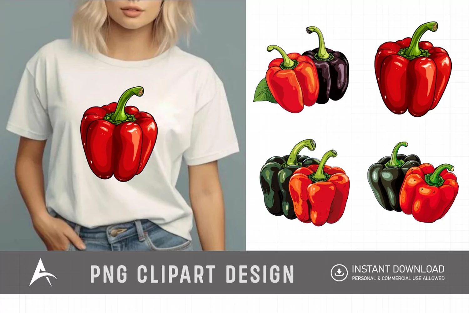 Watercolor Peppers Clipart product image 1
