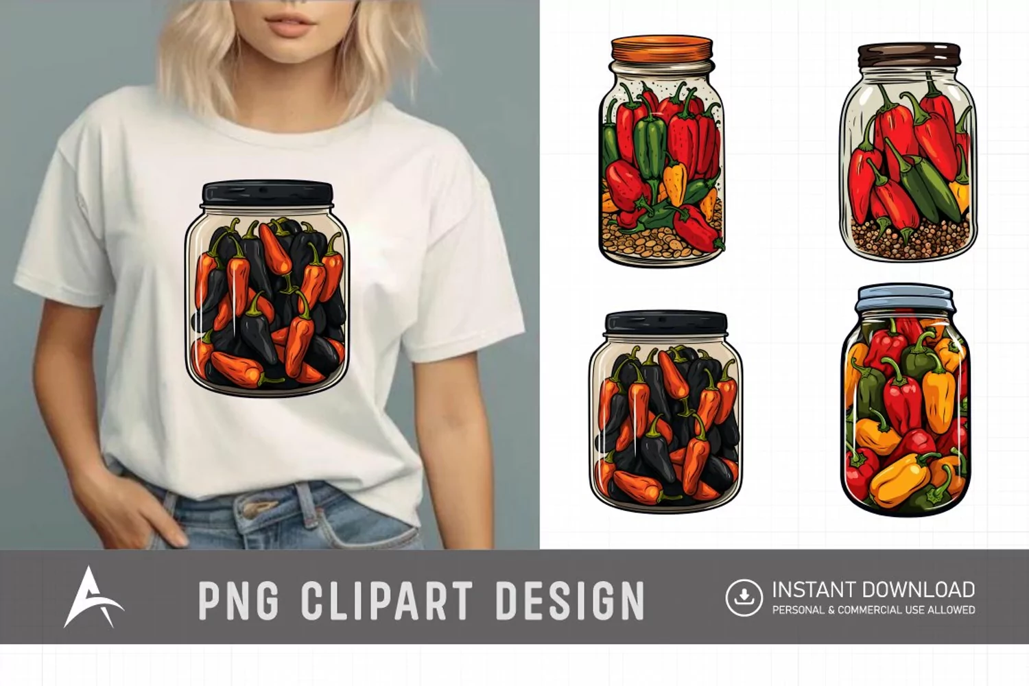 Watercolor Peppers Clipart product image 1