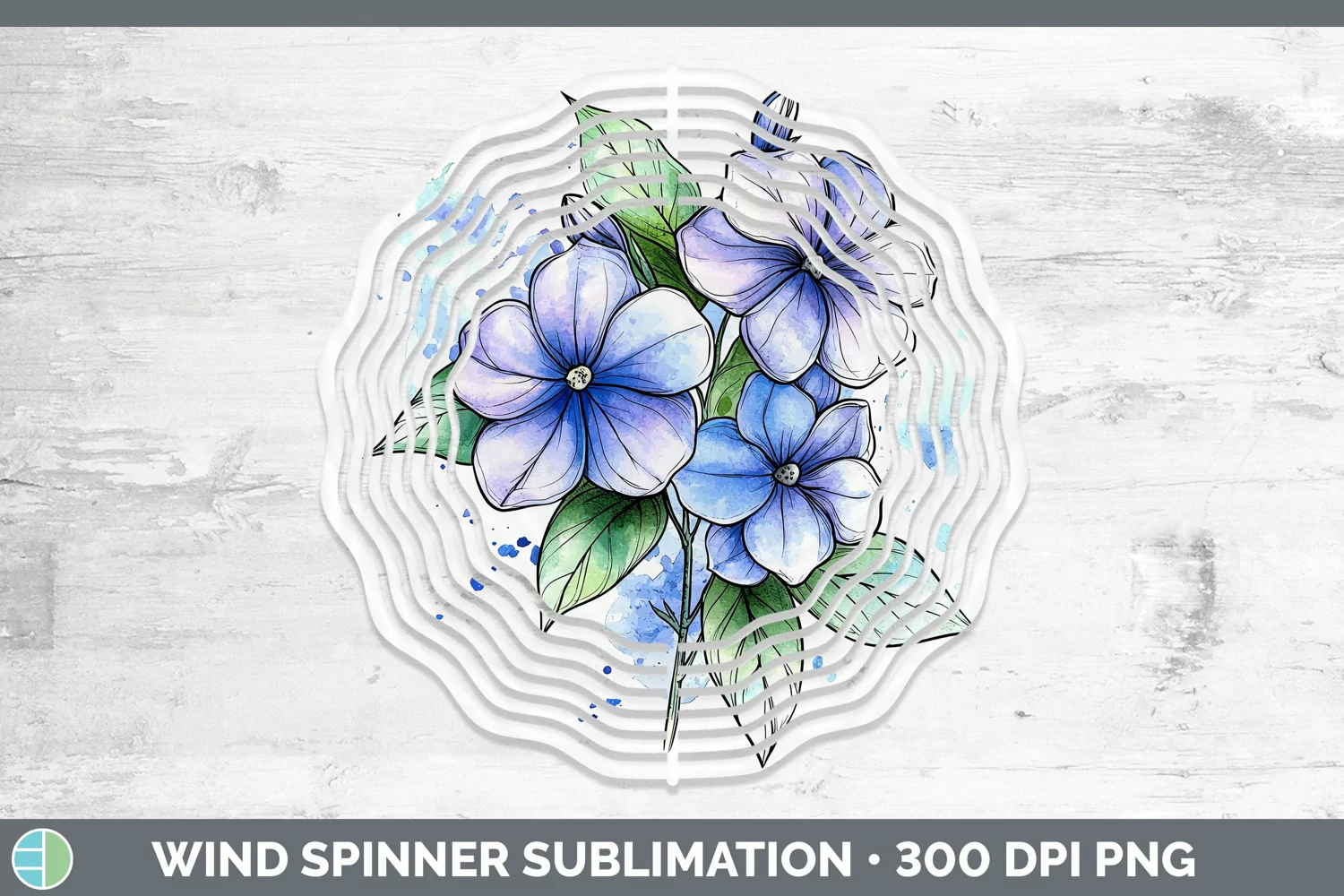 GorgeousWatercolor Wind Spinner design.