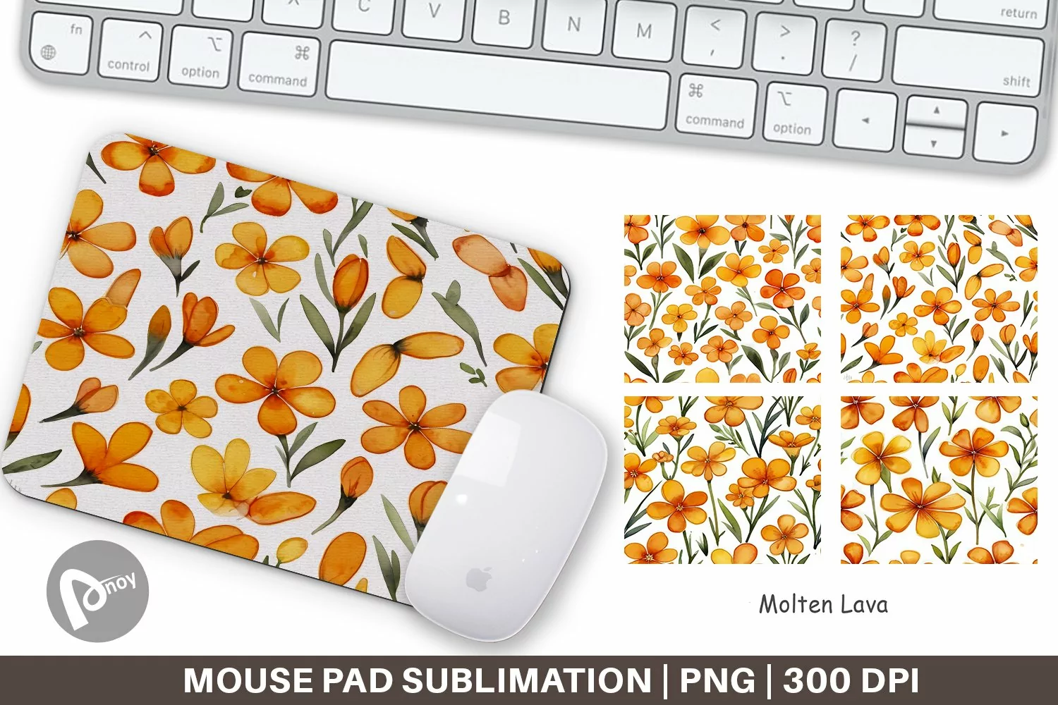 Mouse Pad Watercolor Phlox Petals product image 1