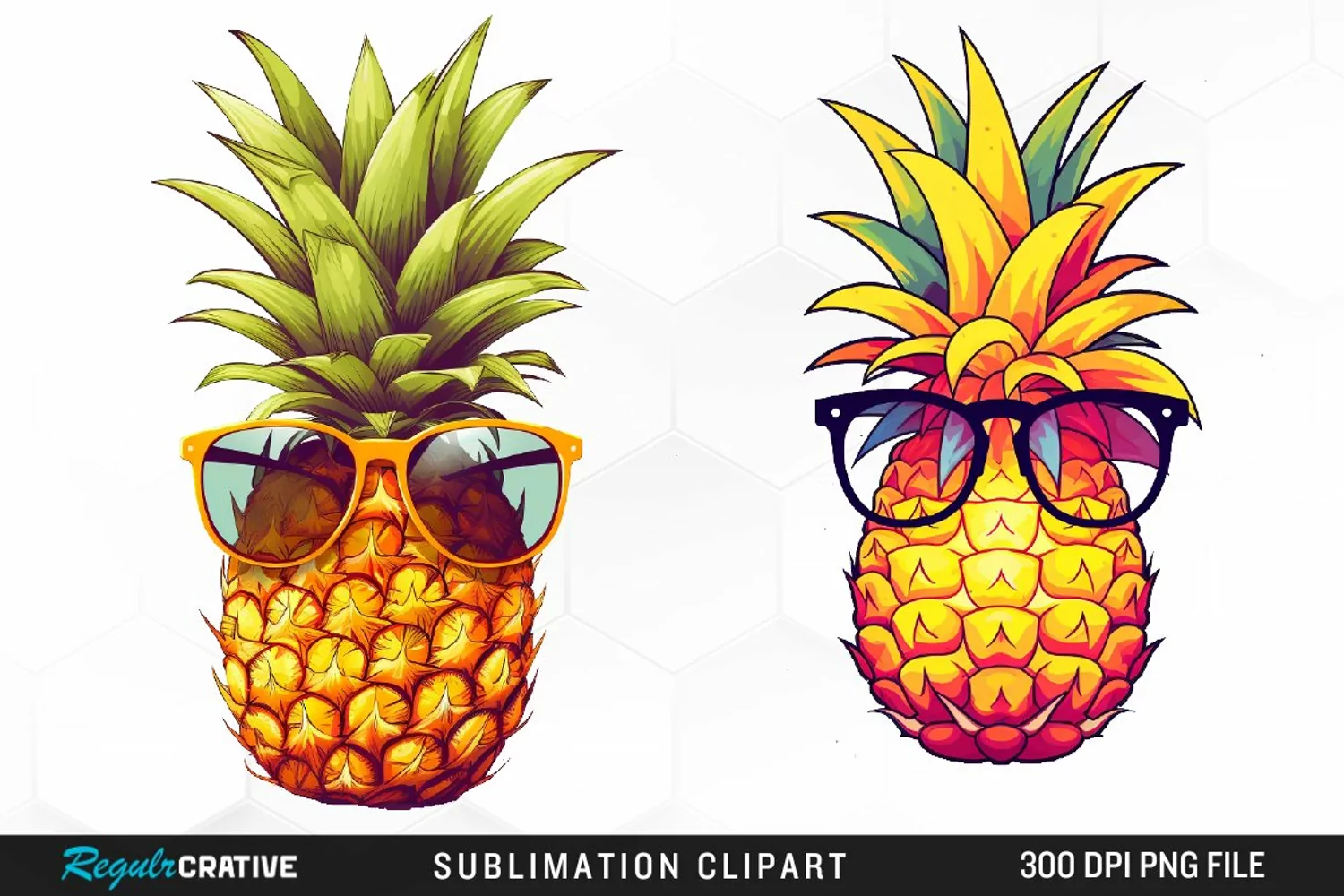 Watercolor Pineapple Graphics Clipart product image 1