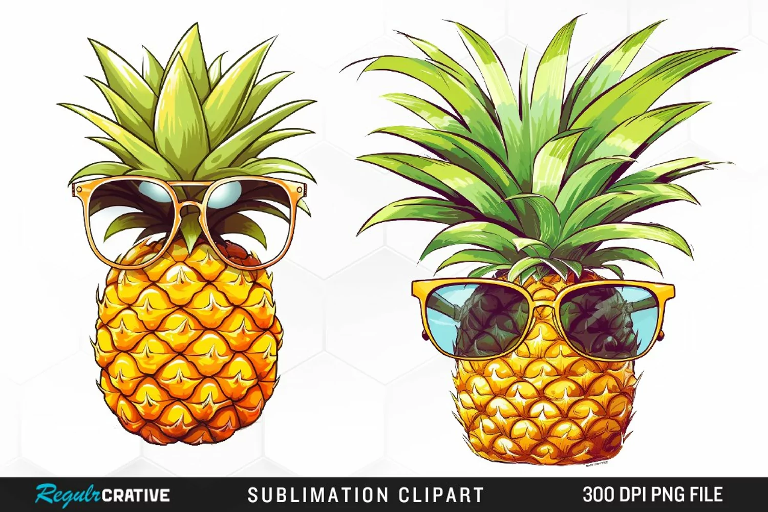 Watercolor Pineapple Graphics Clipart product image 1