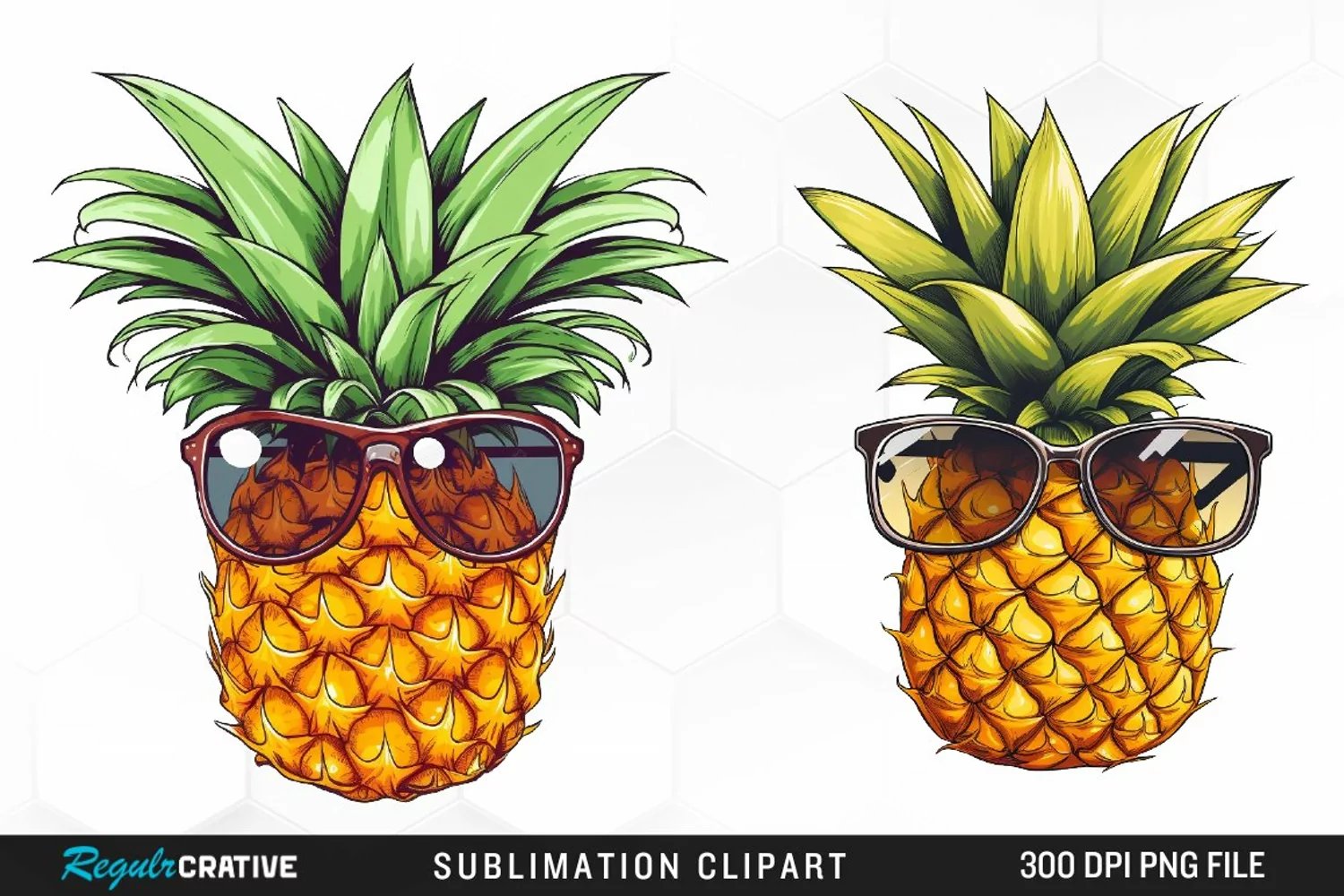 Watercolor Pineapple Graphics Clipart product image 1