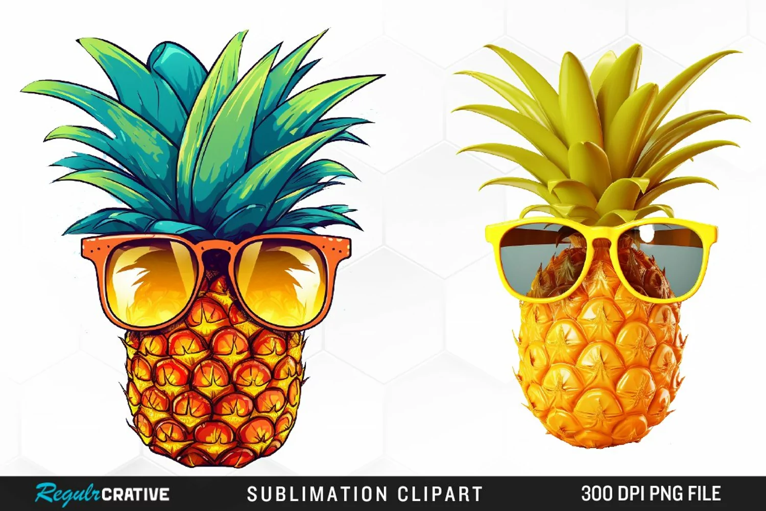 Watercolor Pineapple Graphics Clipart product image 1