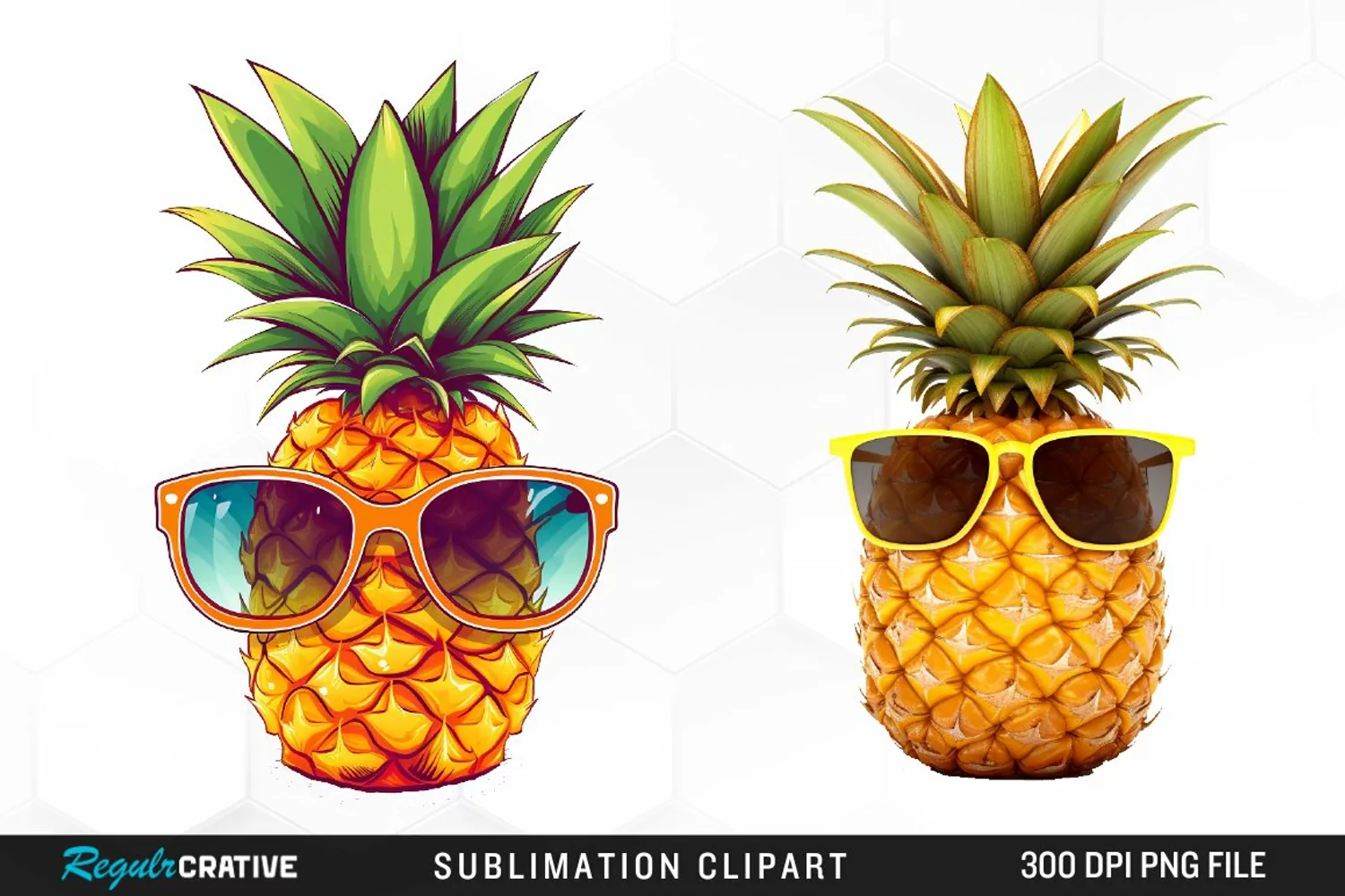 Watercolor Pineapple Graphics Clipart product image 1