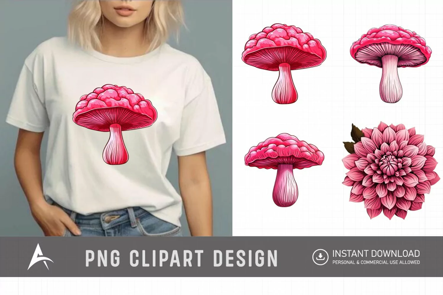 Watercolor Pink Fairy Butterfly Clipart product image 1