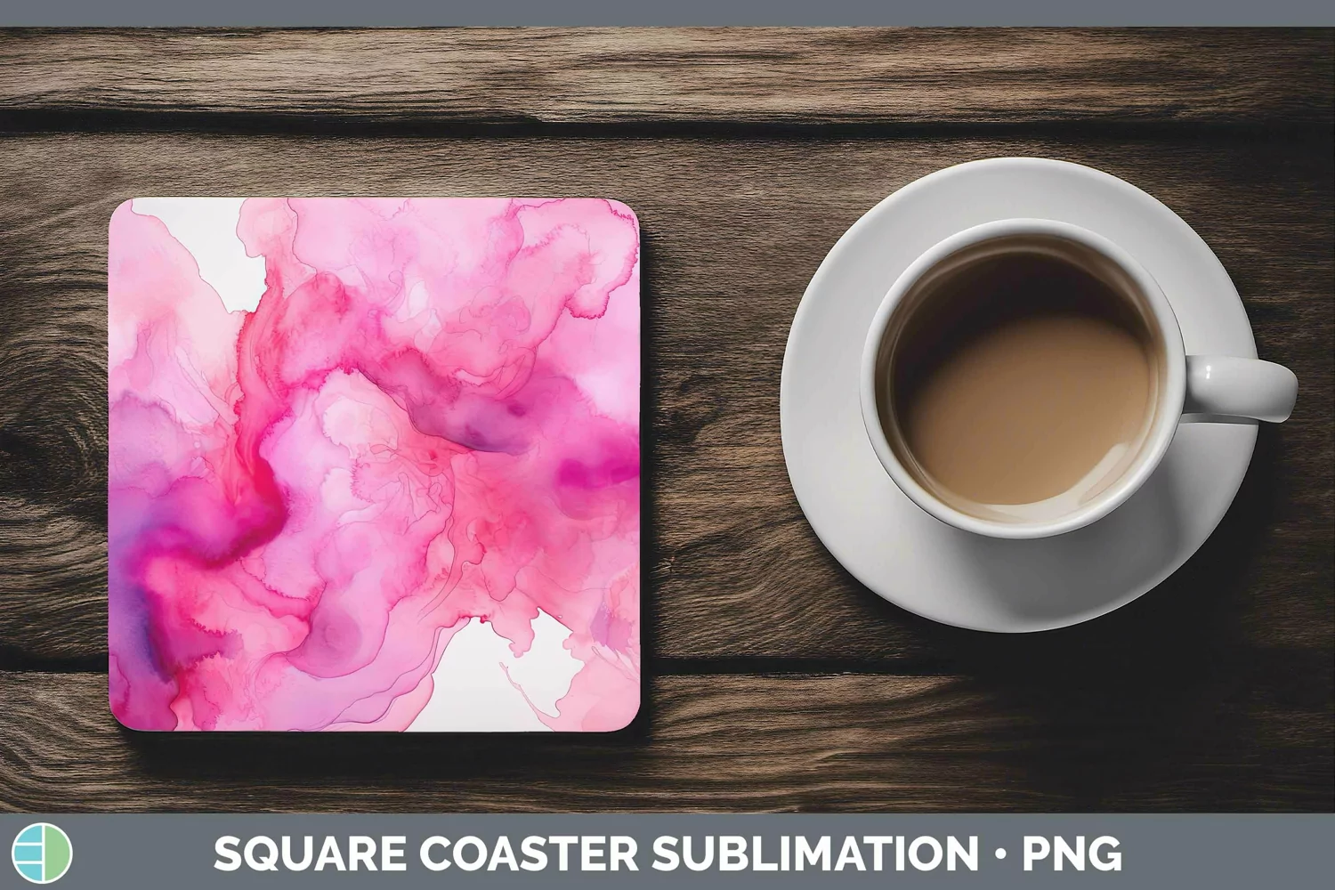 GorgeousWatercolor Square Coaster design.