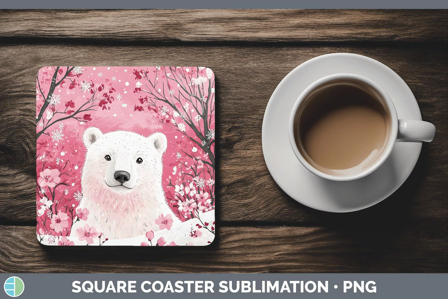 GorgeousWatercolor Square Coaster design.