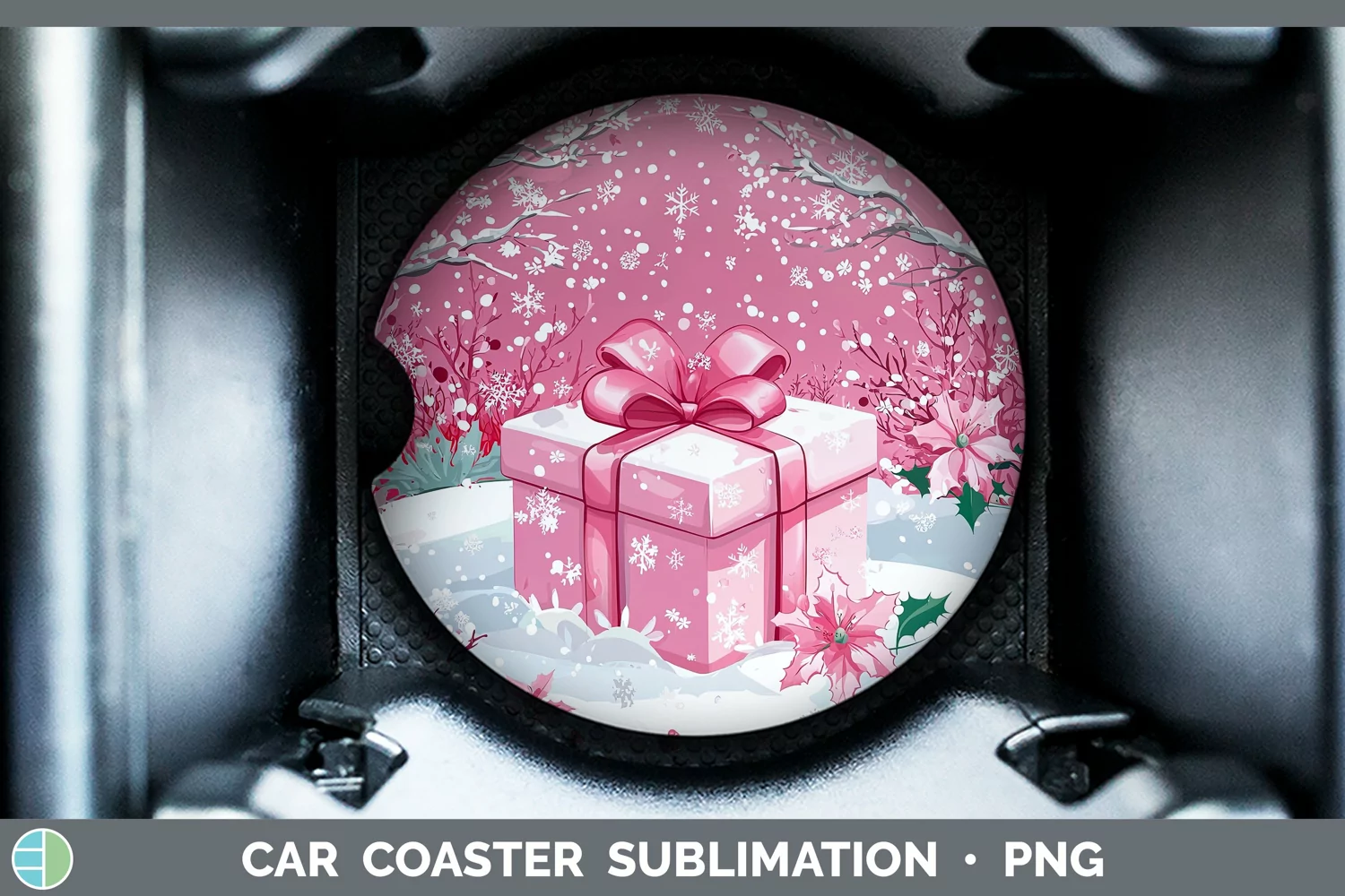 GorgeousWatercolor Car Coaster design.