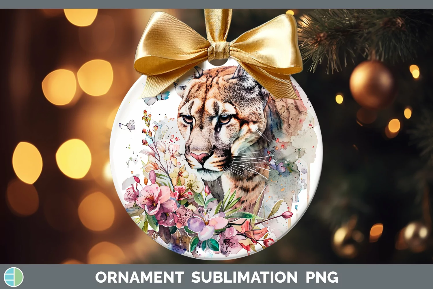 GorgeousWatercolor Ornament design.