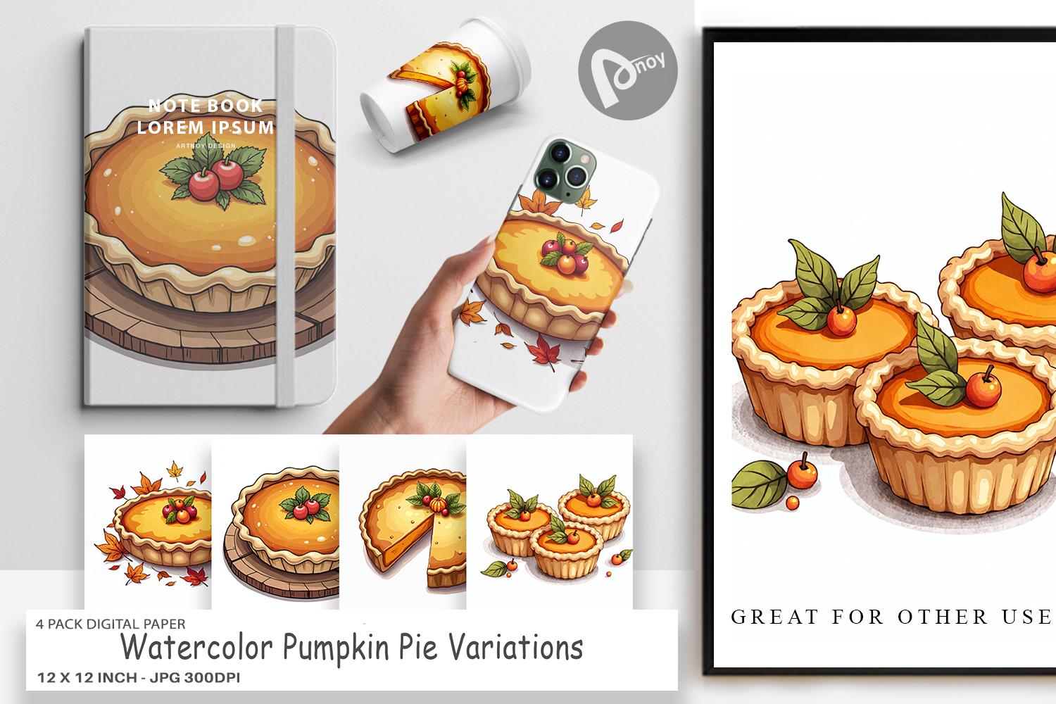 Pumpkin Pie Digital Paper product image 1