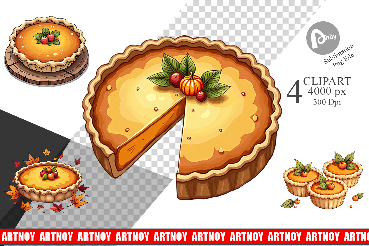 Pumpkin Pie Clipart product image 1