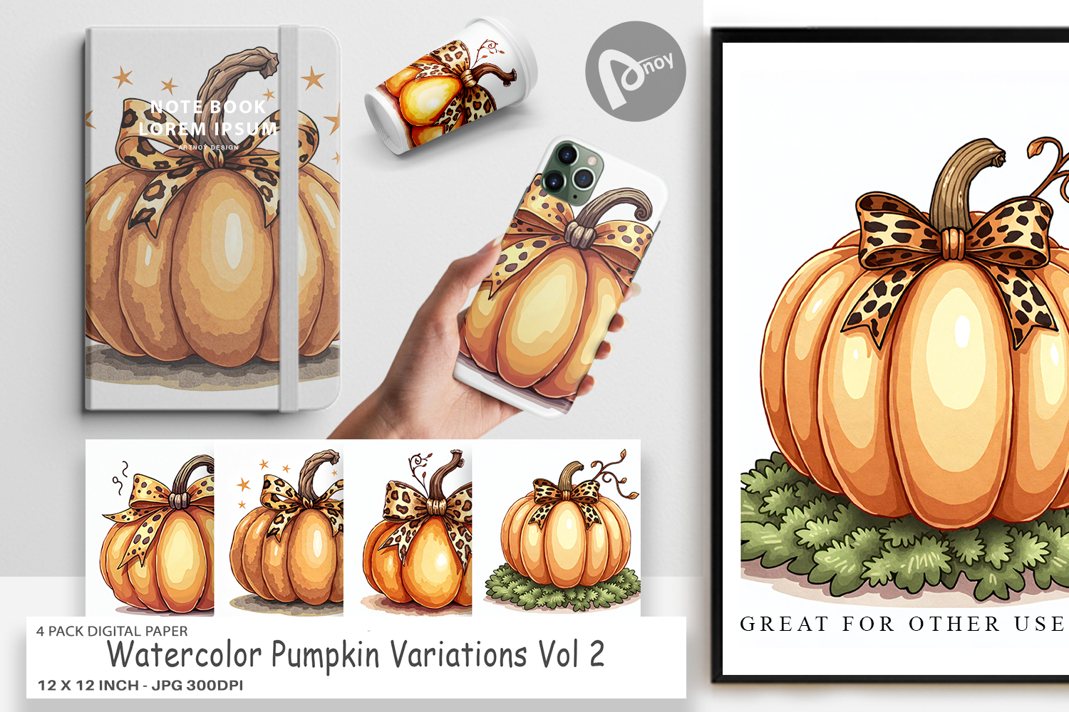 Pumpkin Variations Digital Paper product image 1