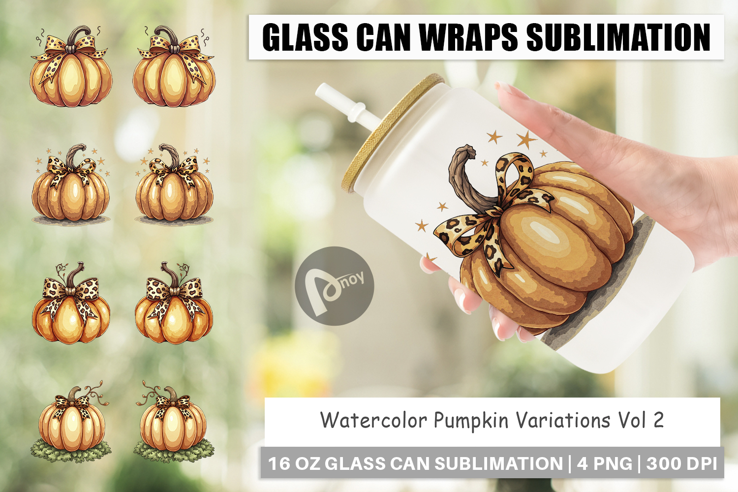 Pumpkin Variations Glass Can product image 1