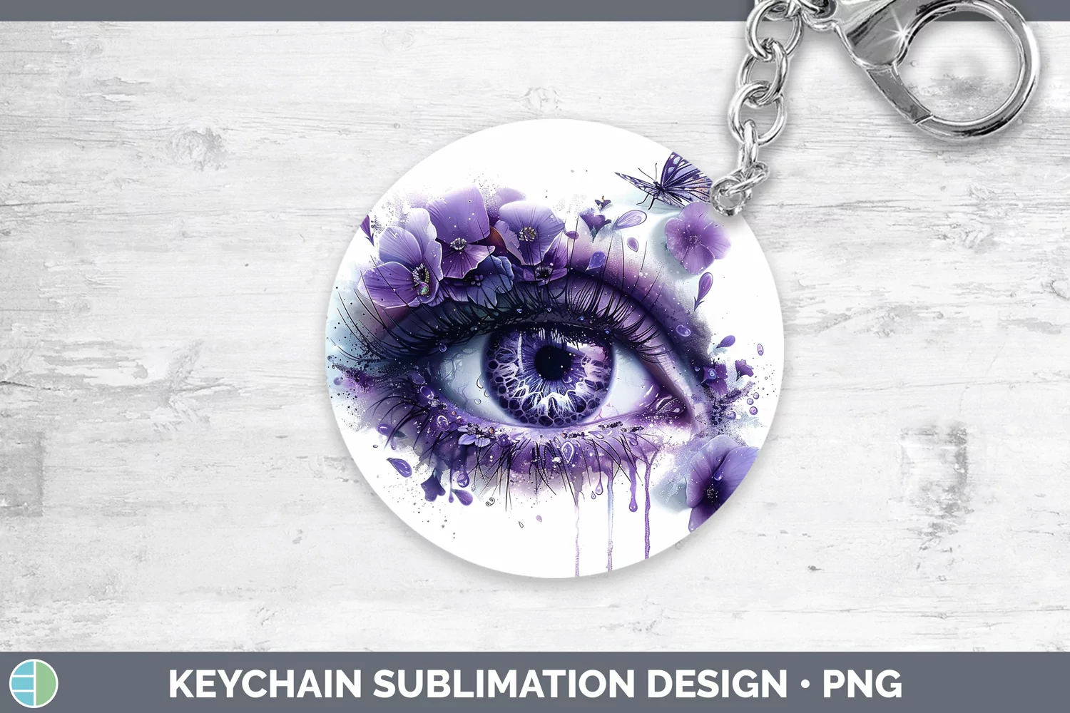 GorgeousWatercolor Keychain design.