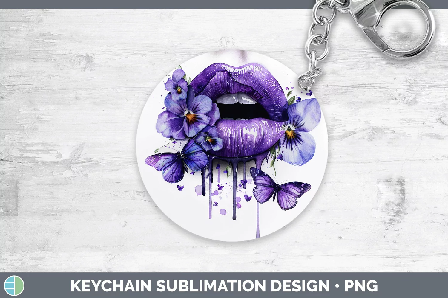 GorgeousWatercolor Keychain design.