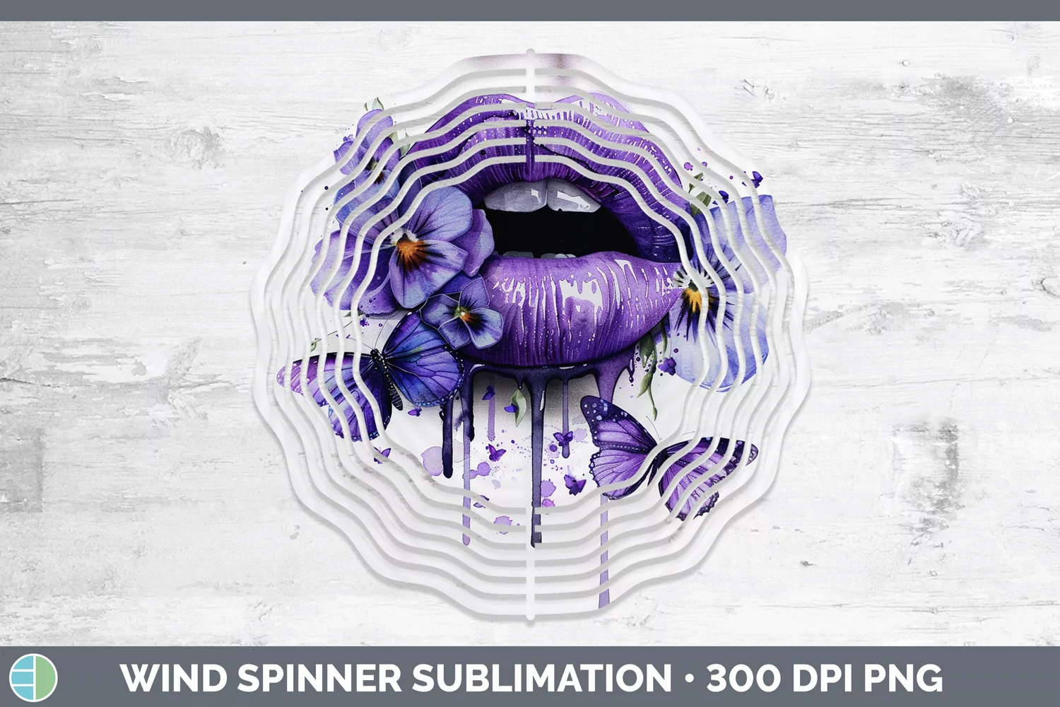 GorgeousWatercolor Wind Spinner design.