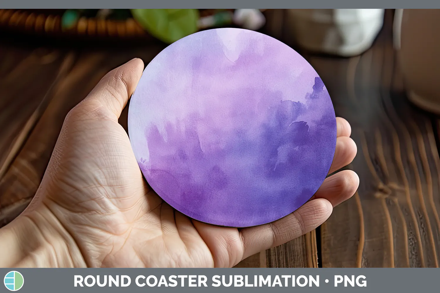 GorgeousWatercolor Round Coaster design.