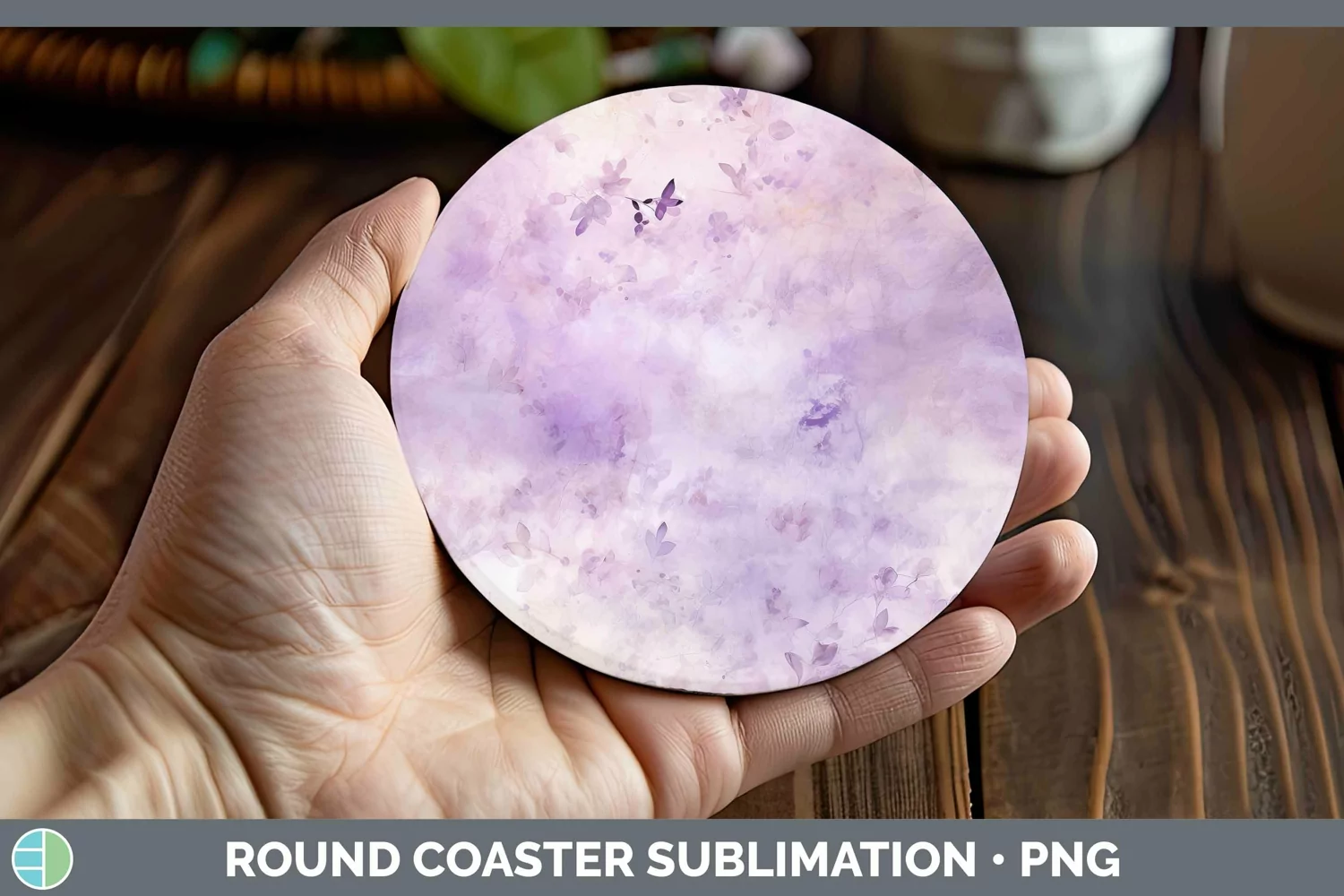 GorgeousWatercolor Round Coaster design.