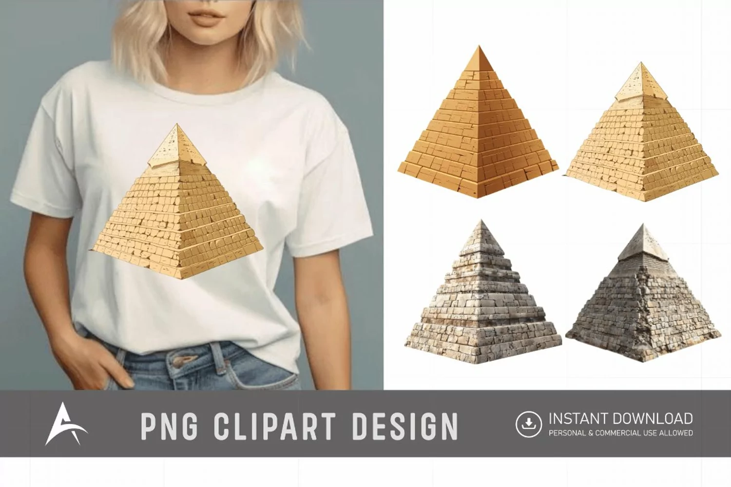 Watercolor Pyramid Clipart product image 1