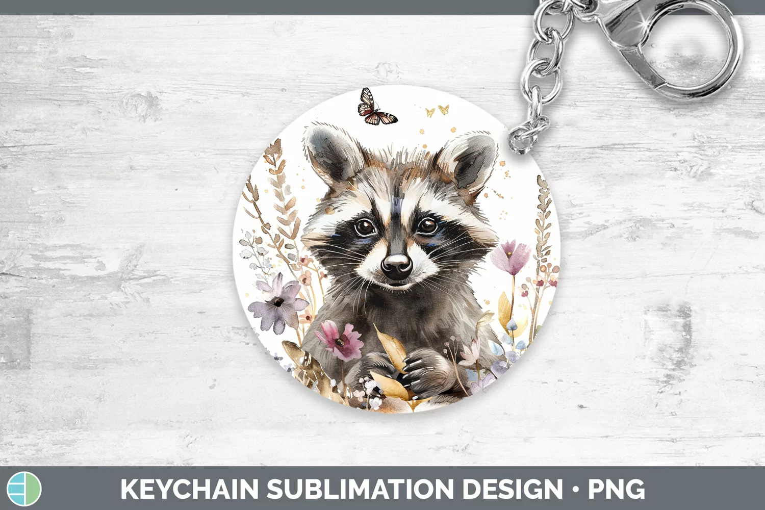 GorgeousWatercolor Keychain design.