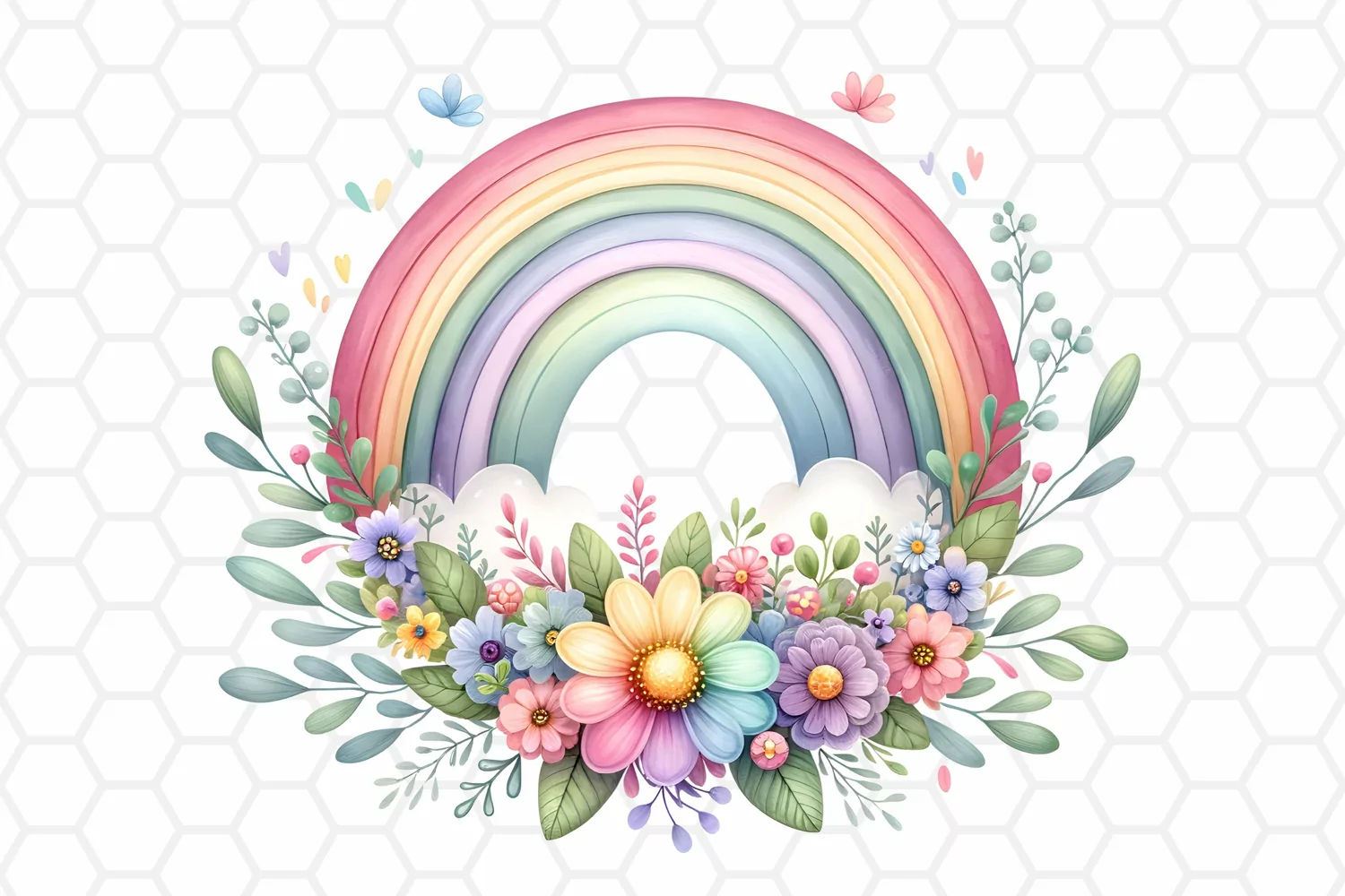 Watercolor Rainbow Clipart Rainbow PNG Design